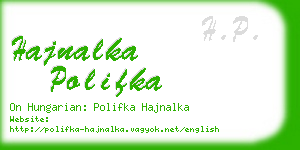 hajnalka polifka business card